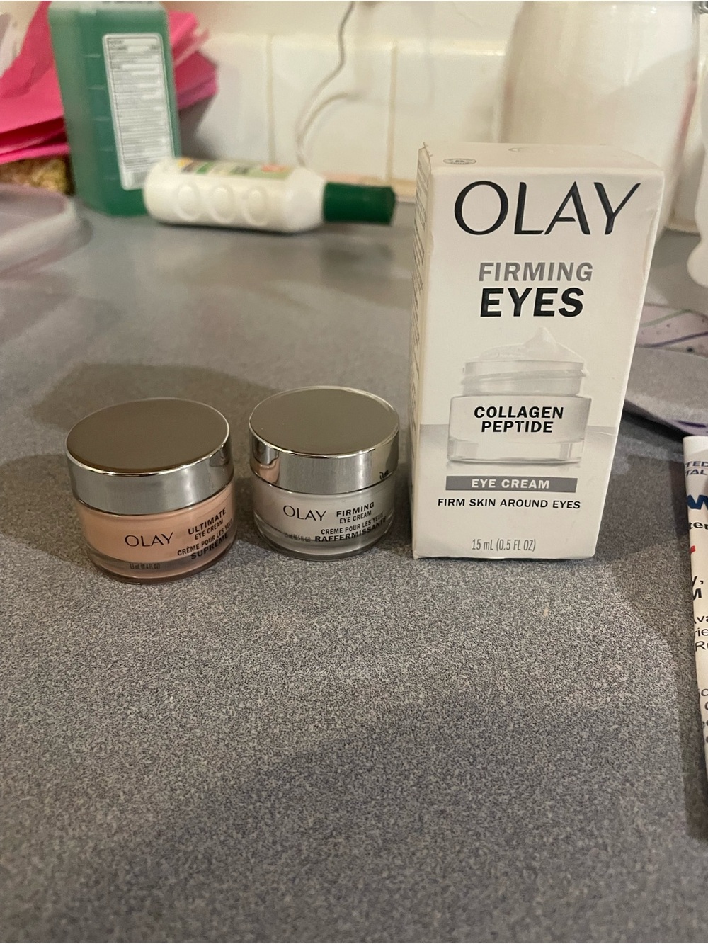 OLAY Firming Eyes & Ultimate Eye Cream Duo – Pink and Gold Accents